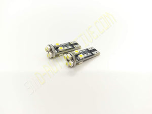 T10 8 SMD Sidelight Bulbs Canbus Compatible (W5W/501)